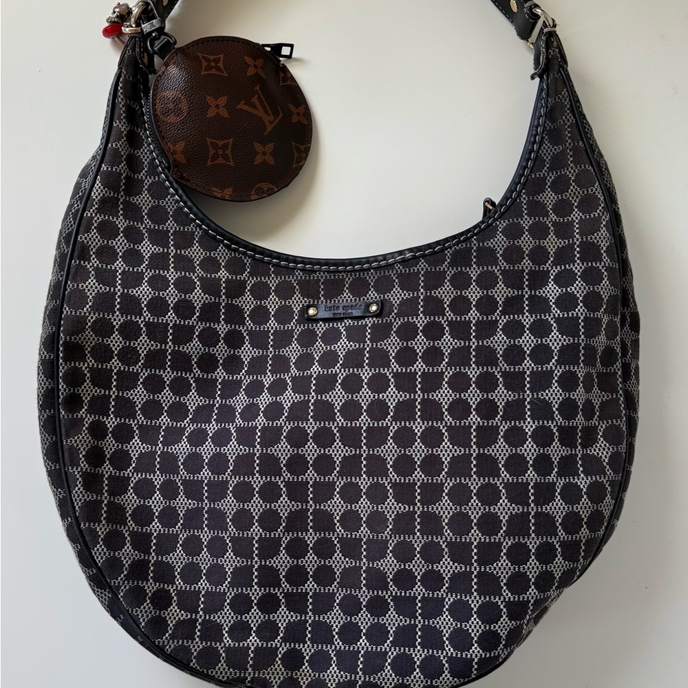 Kate Spade Black and White Hobo Bag